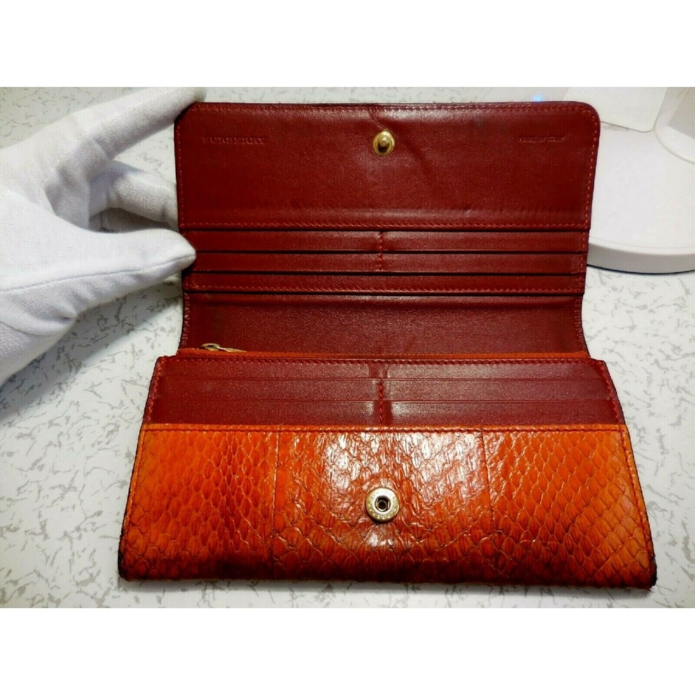 Burberry Python Skin Haymarket Wallet - Picture 5 of 8